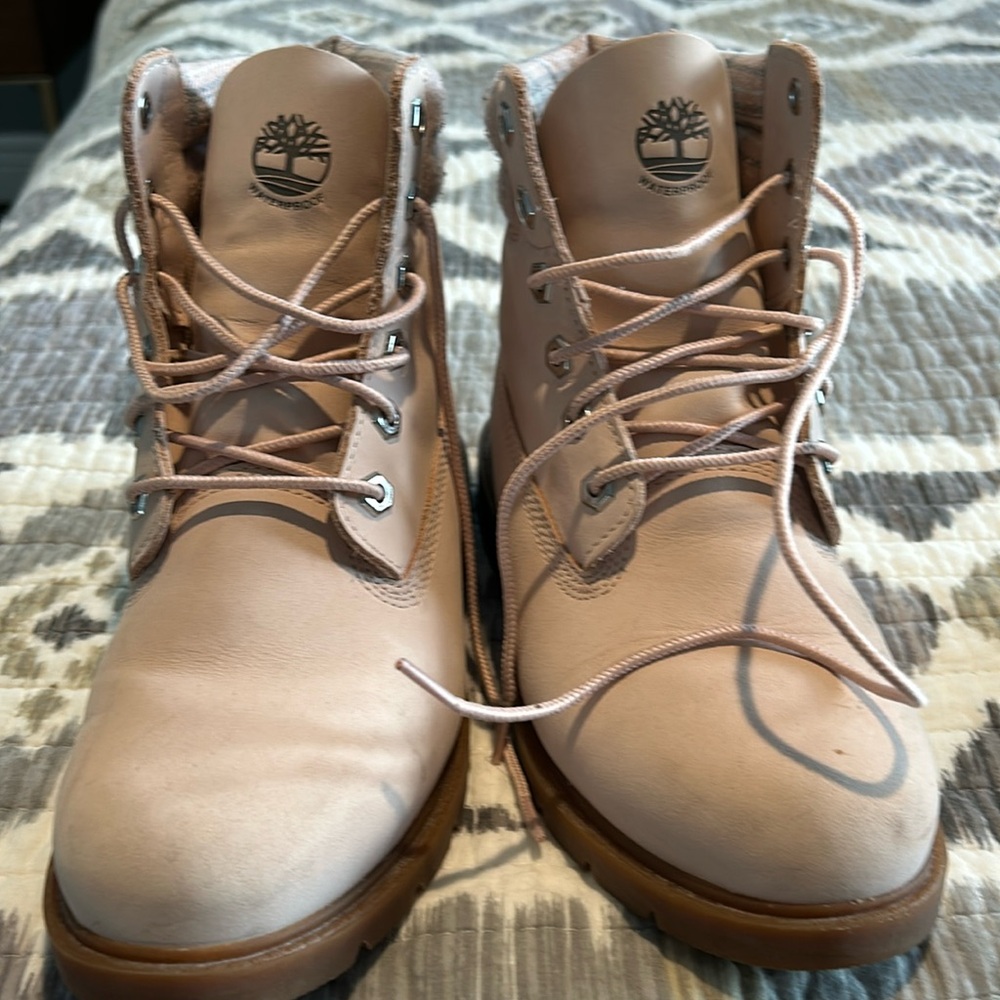 Timberland pink work boots